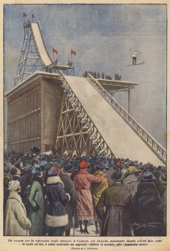 Ein Lager für die Tugend der Skifahrer von Achille Beltrame