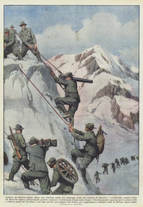 Kühnheiten der Alpenbatterien von Achille Beltrame