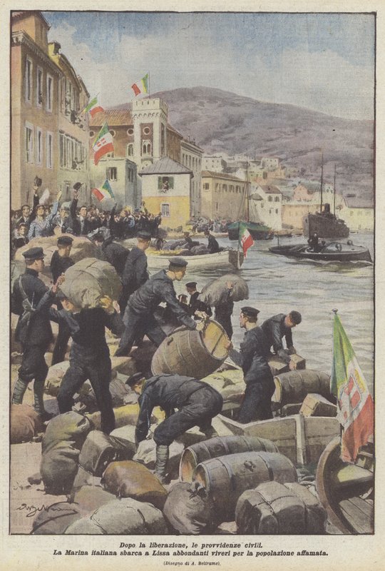 Nach der Befreiung, die zivilen Maßnahmen von Achille Beltrame