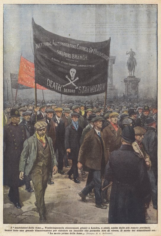 Die Hungerwanderer von Achille Beltrame