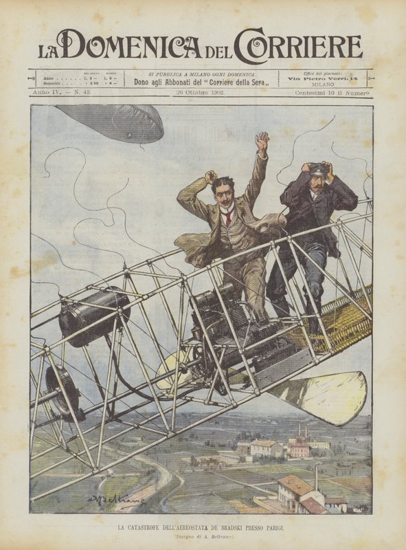 Die Katastrophe des Ballons De Bradski bei Paris von Achille Beltrame