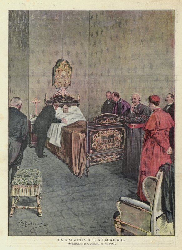 Die Krankheit von Papst Leo XIII. von Achille Beltrame