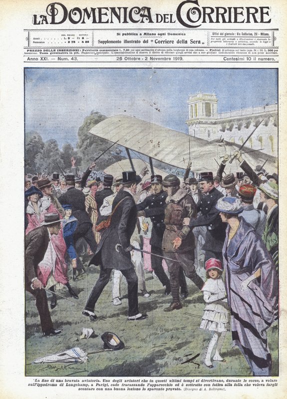 Das Ende einer waghalsigen Flugtat von Achille Beltrame