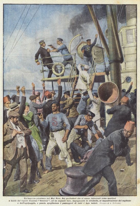 Ein Piratenunternehmen im Schwarzen Meer von Achille Beltrame
