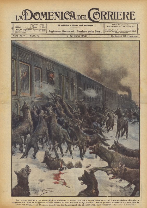 Ein seltsamer Angriff auf einen Zug von Achille Beltrame