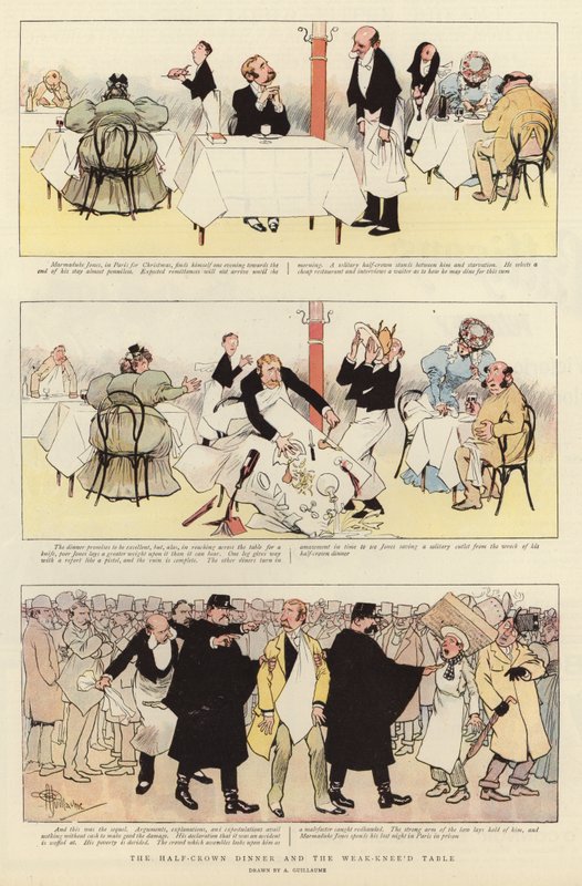 Das Halbkronen-Dinner und der schwache Tisch von Albert Guillaume