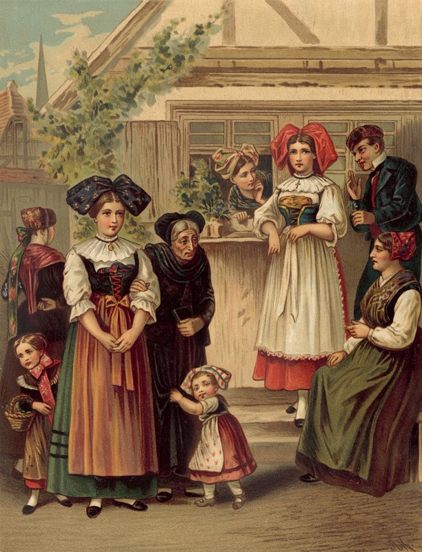 Deutsche Tracht, Elsass um Straßburg von Albert Kretschmer