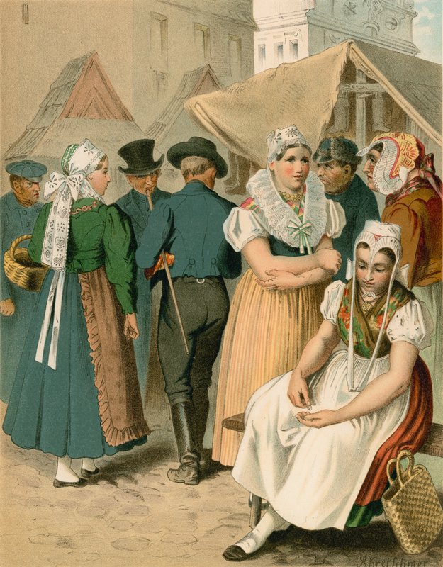 Deutsche Tracht, Preußen (Provinz Schlesien), Tannhausen von Albert Kretschmer