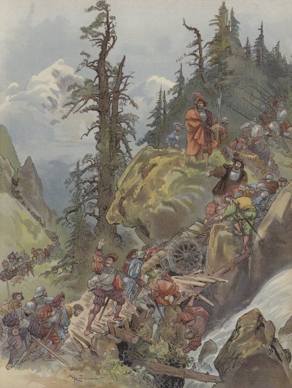 Der Alpenübergang von Albert Robida