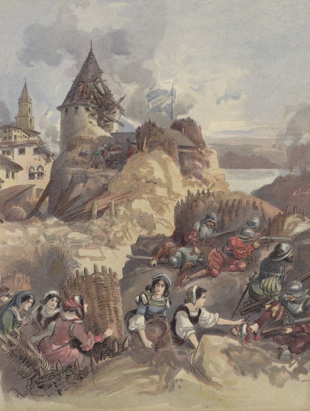 Die Frauen bei der Belagerung von Marseille von Albert Robida