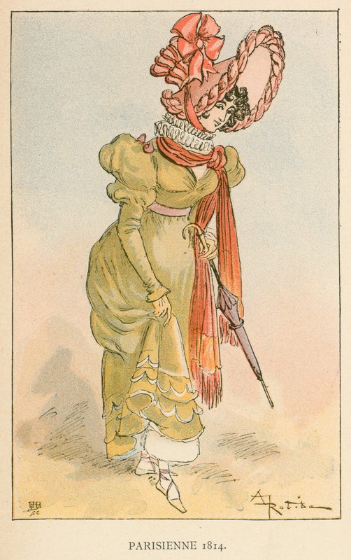 Pariserin 1814 von Albert Robida