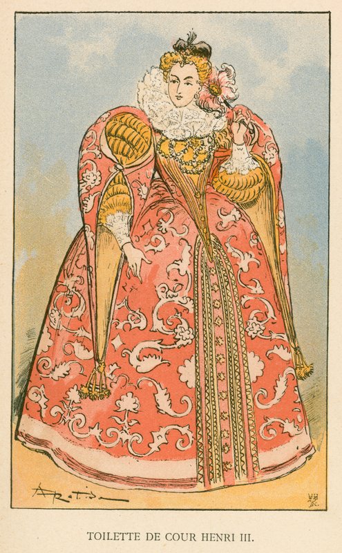 Hofdamenkleidung von Heinrich III. von Albert Robida