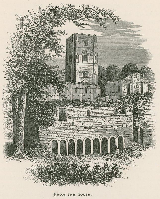 Fountains Abbey, von Süden von Alexander Francis Lydon
