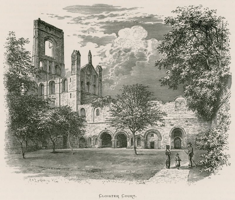 Kirkstall Abbey, Kreuzganghof von Alexander Francis Lydon
