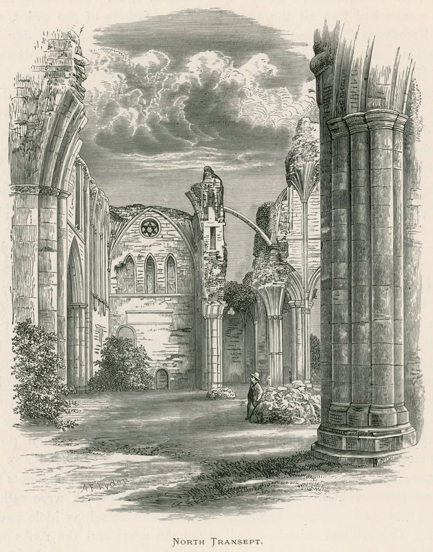 Melrose Abbey, Nordquerhaus von Alexander Francis Lydon