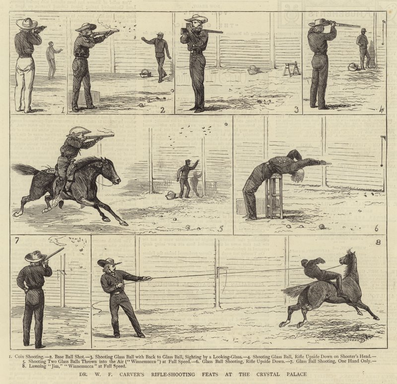 Dr. W. F. Carvers Schießkünste im Crystal Palace von Alfred Chantrey Corbould
