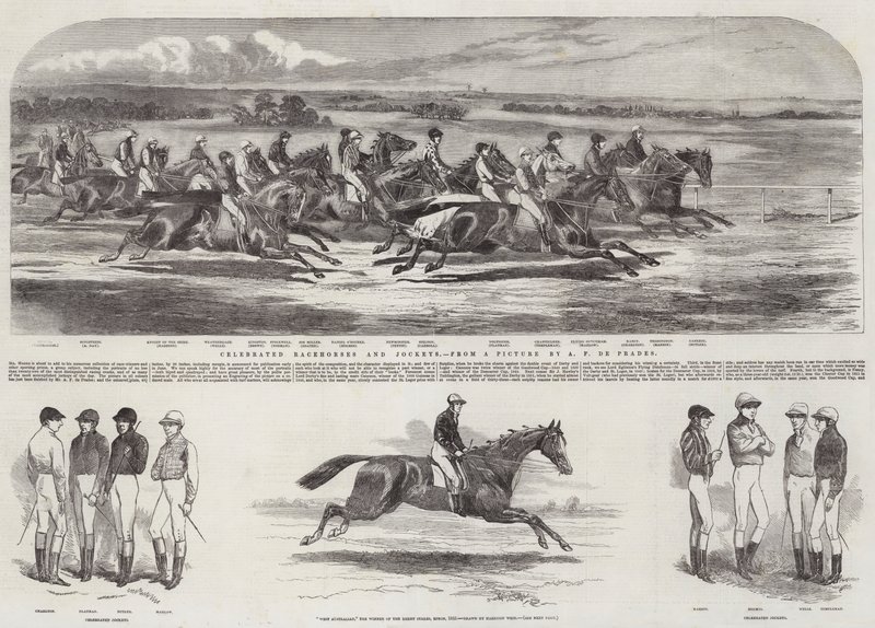 Berühmte Rennpferde und Jockeys von Alfred de Prades