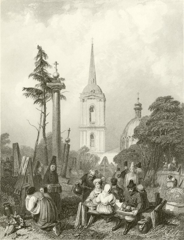 Friedhof der Smolensko-Kirche von Alfred Gomersal Vickers