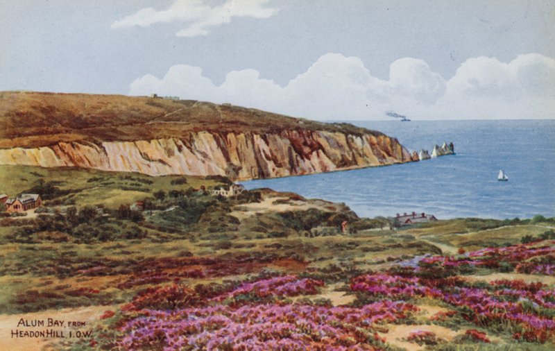Alum Bay, von Headon Hill, IOW von Alfred Robert Quinton