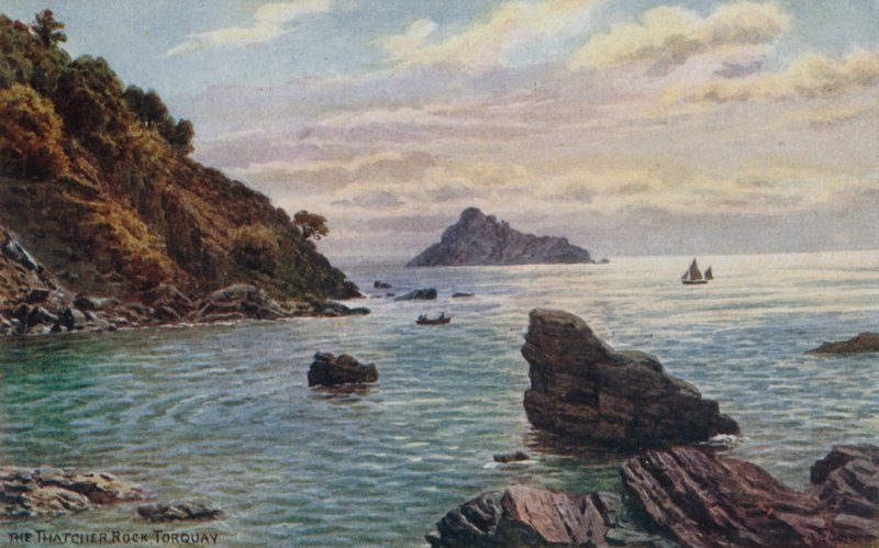 Der Thatcher Rock, Torquay von Alfred Robert Quinton