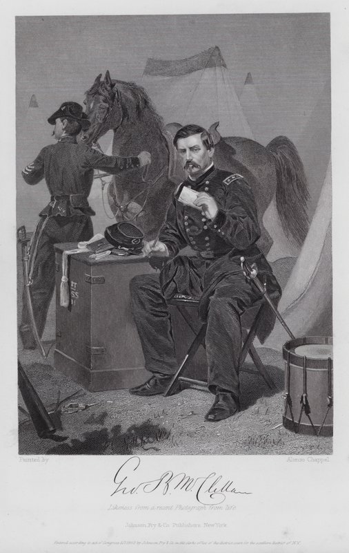 George Brinton McClellan (Gravur) von Alonzo (after) Chappel