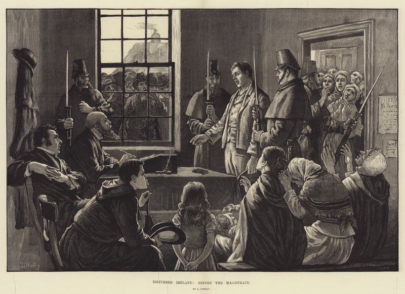 Unruhiges Irland, vor dem Magistrat von Aloysius O