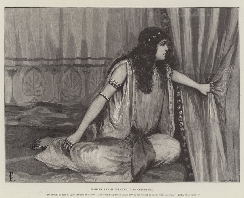 Madame Sarah Bernhardt als Cleopatra von Amedee Forestier