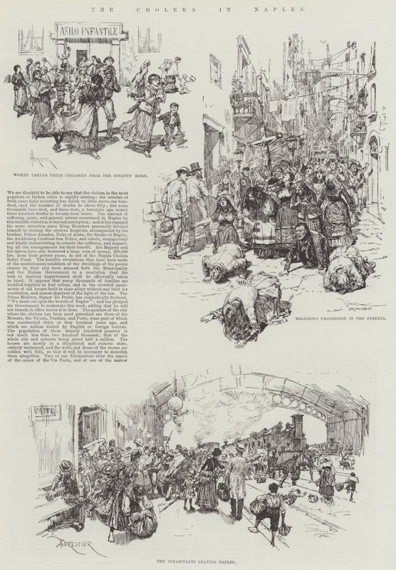 Die Cholera in Neapel von Amedee Forestier