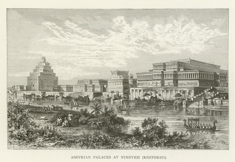 Assyrische Paläste in Ninive, restauriert von American School