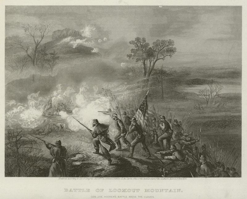 Schlacht am Lookout Mountain, 1863 von American School