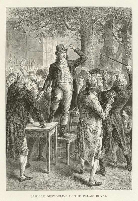 Camille Desmoulins im Palais Royal von American School