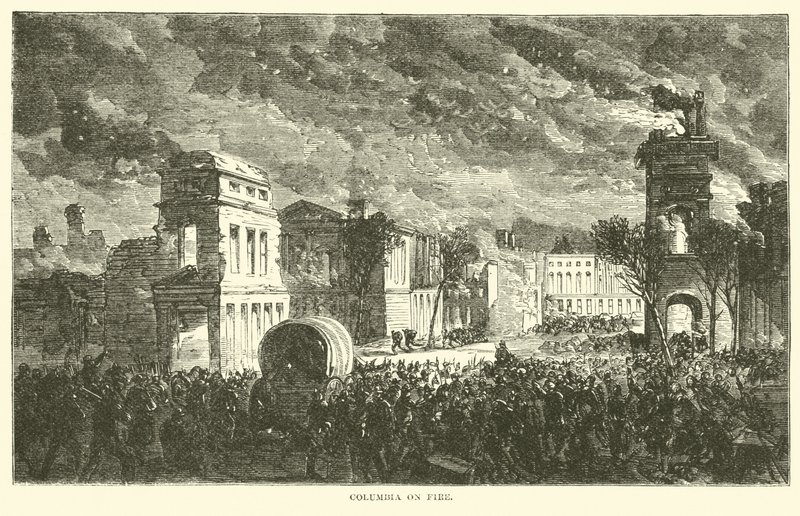 Columbia in Flammen, Februar 1865 von American School