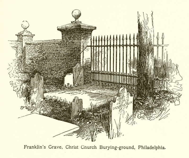 Franklins Grab, Christ Church Friedhof, Philadelphia von American School
