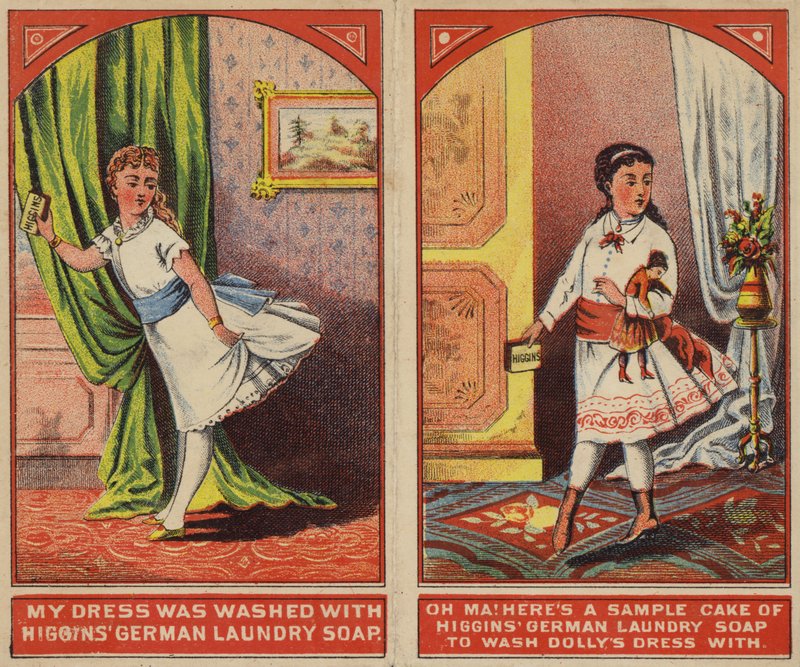 Mädchen mit Waschseife von American School