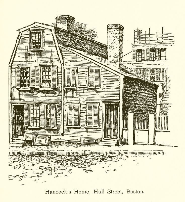 Hancocks Haus, Hull Street, Boston von American School