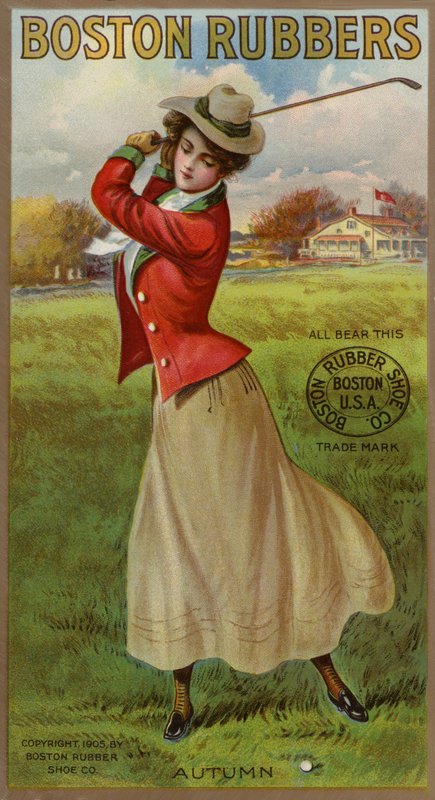 Dame Golferin schwingt Schläger von American School
