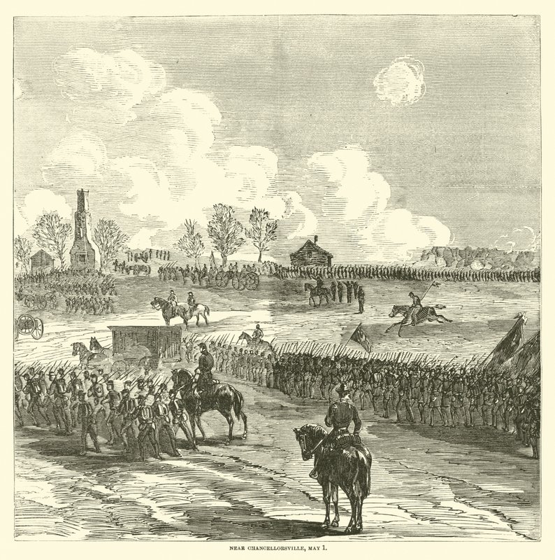 In der Nähe von Chancellorsville, 1. Mai, Mai 1863 von American School