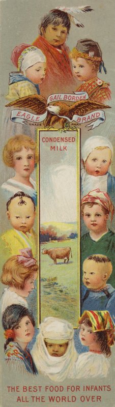 Bilder von Kindern, Werbung für Kondensmilch von American School