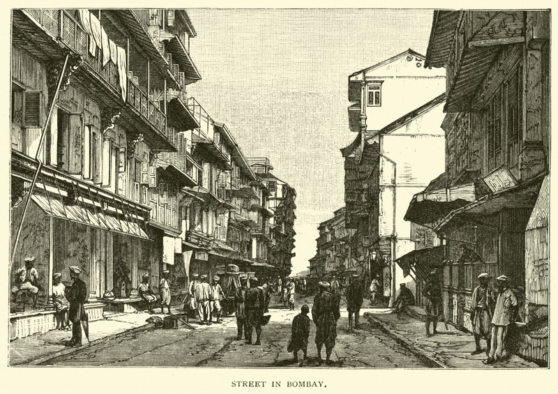 Straße in Bombay von American School
