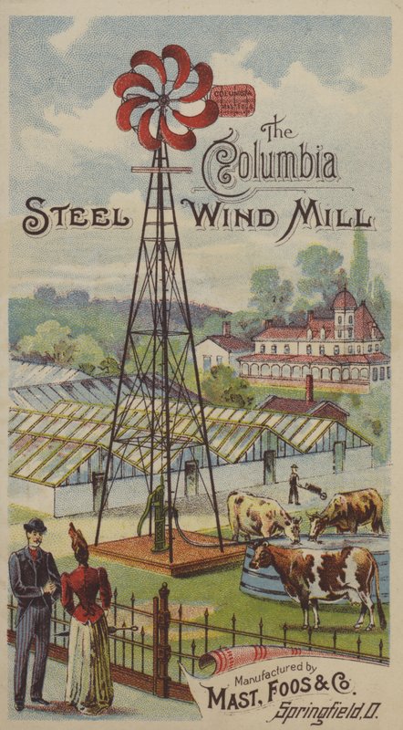 Die Columbia Stahlwindmühle von American School