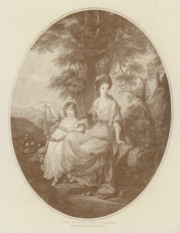 Lady Rushout und Tochter von Angelica Kauffmann