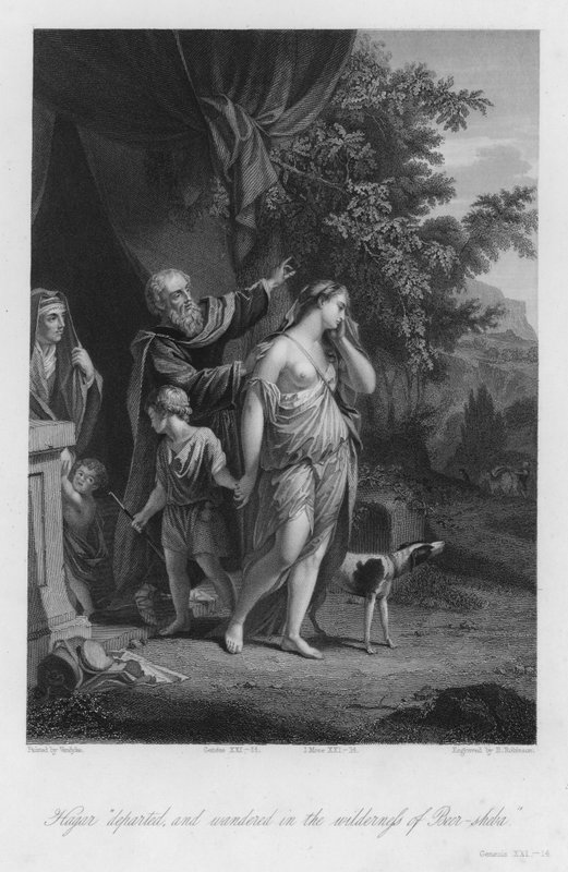 Hagar Verstoßen, Genesis XXI von Anthony van (after) Dyck