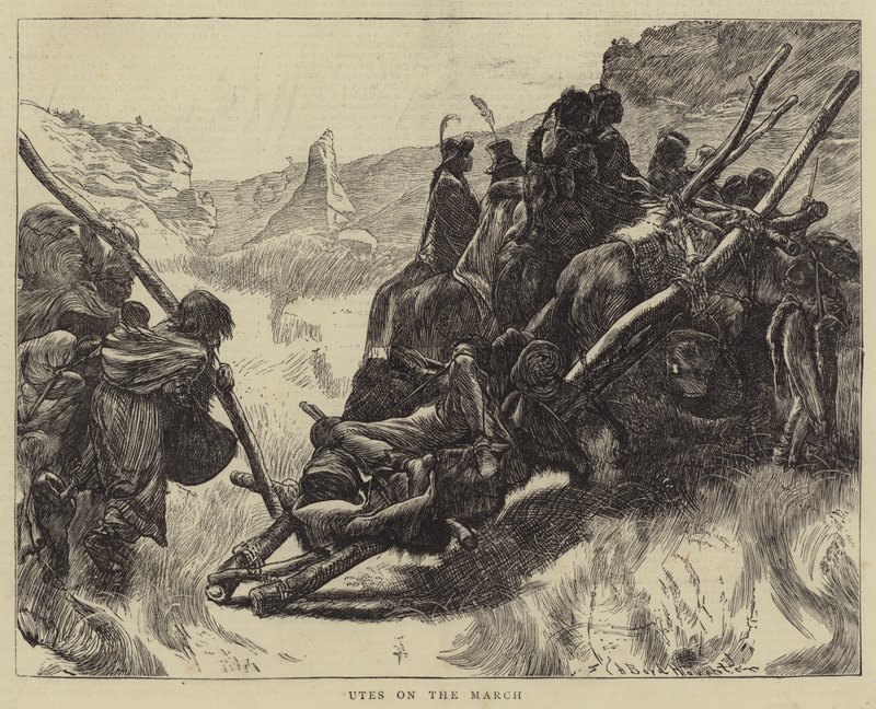 Utes auf dem Marsch von Arthur Boyd Houghton