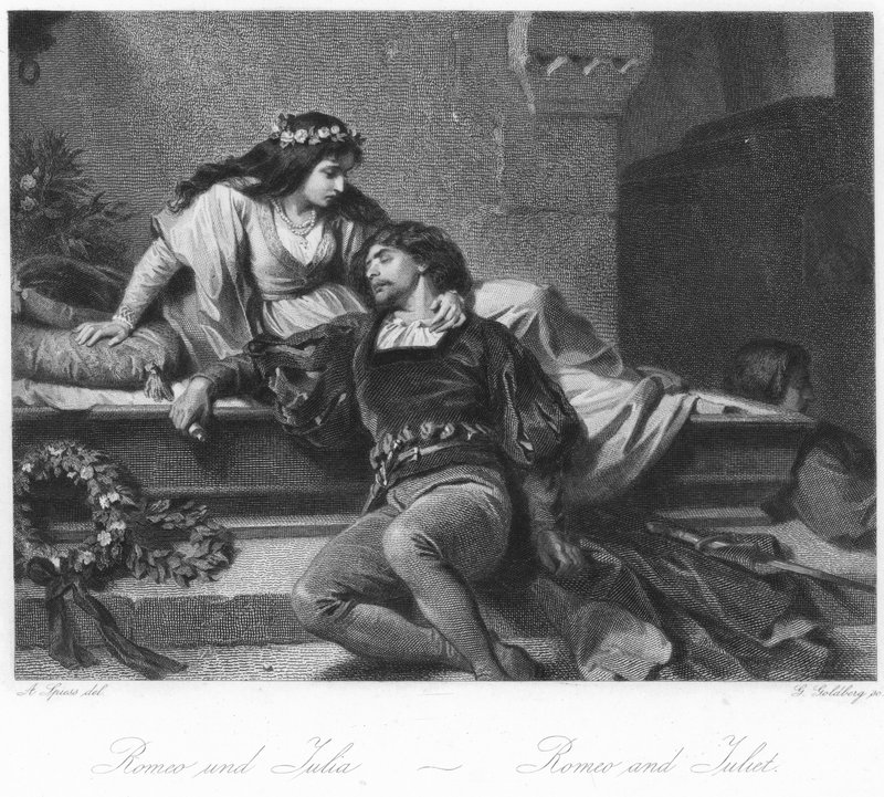 Szene aus Romeo und Julia von August Spiess