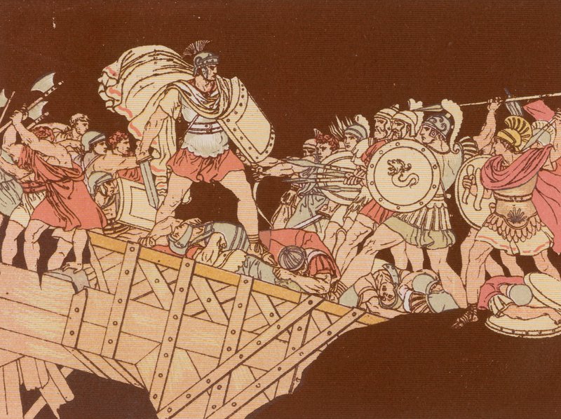 Horatius auf der Brücke von Bartolomeo Pinelli