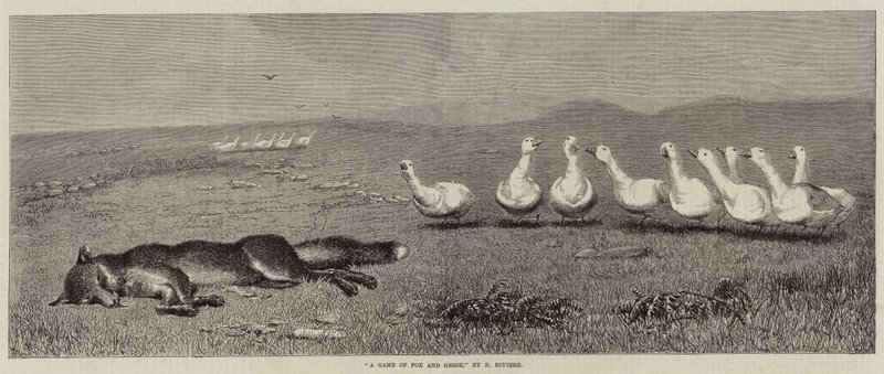 Ein Spiel von Fuchs und Gänsen von Briton Riviere