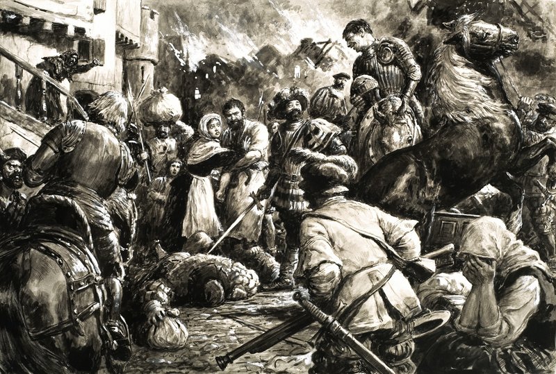 Unbekannter Schwertkämpfer mit einfallender Armee von C.L. Doughty