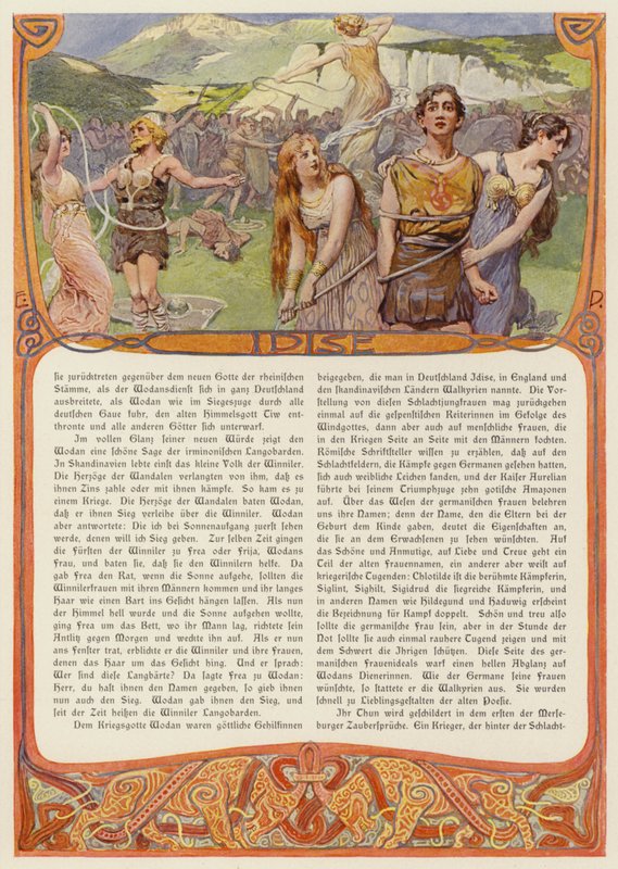 Idis, germanische Göttin von Carl Emil Doepler