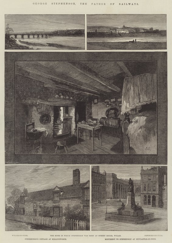 George Stephenson, der Vater der Eisenbahnen von Charles Auguste Loye