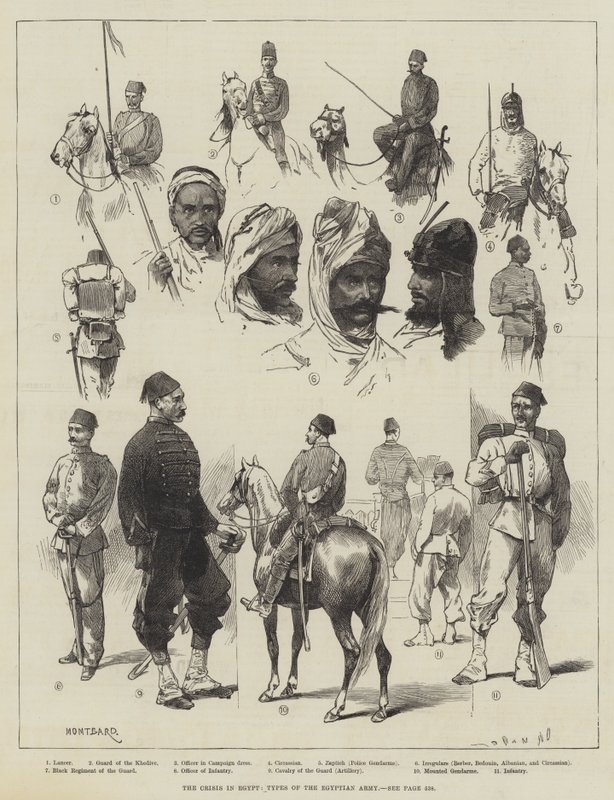 Die Krise in Ägypten, Typen der ägyptischen Armee von Charles Auguste Loye